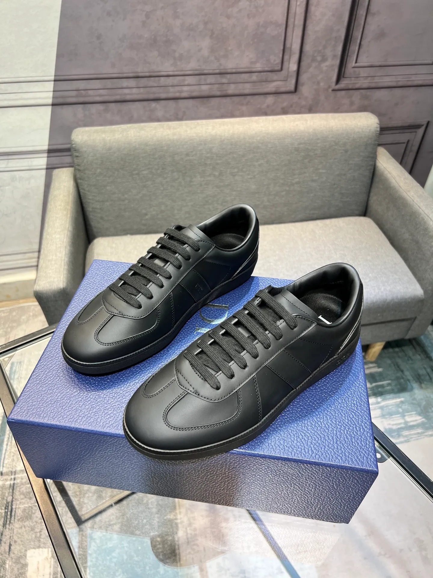 Men's men's shoes 💰560〖Audio⁠Di‎〗Dior2025⁠new‎ B01 training⁠德‎shoes Material⁠surface‎: layer⁠head‎leather⁠cow‎+lining cowhide‎ TPU original bottom⁠large⁠version‎ code number‎: male 39-45 <Male 38 46 done>